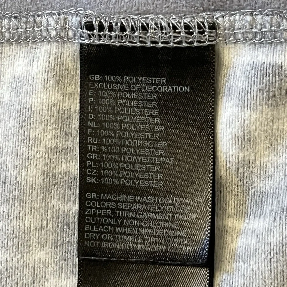 The North Face Fleece Men Large Black Gray Full Zip Jacket Geometric Plaid Logo